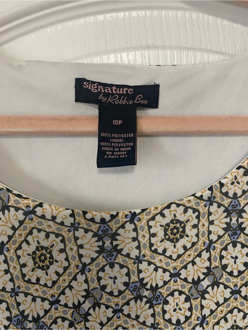 Vintage Signature by Robbie Bee Geometric Tiered Ruffle Sleeveless Dress - Picture 5 of 6